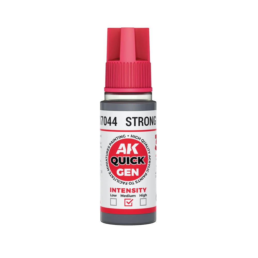 AK Interactive 17044 Quick Gen Strong Grey 18ml Acrylic Paint