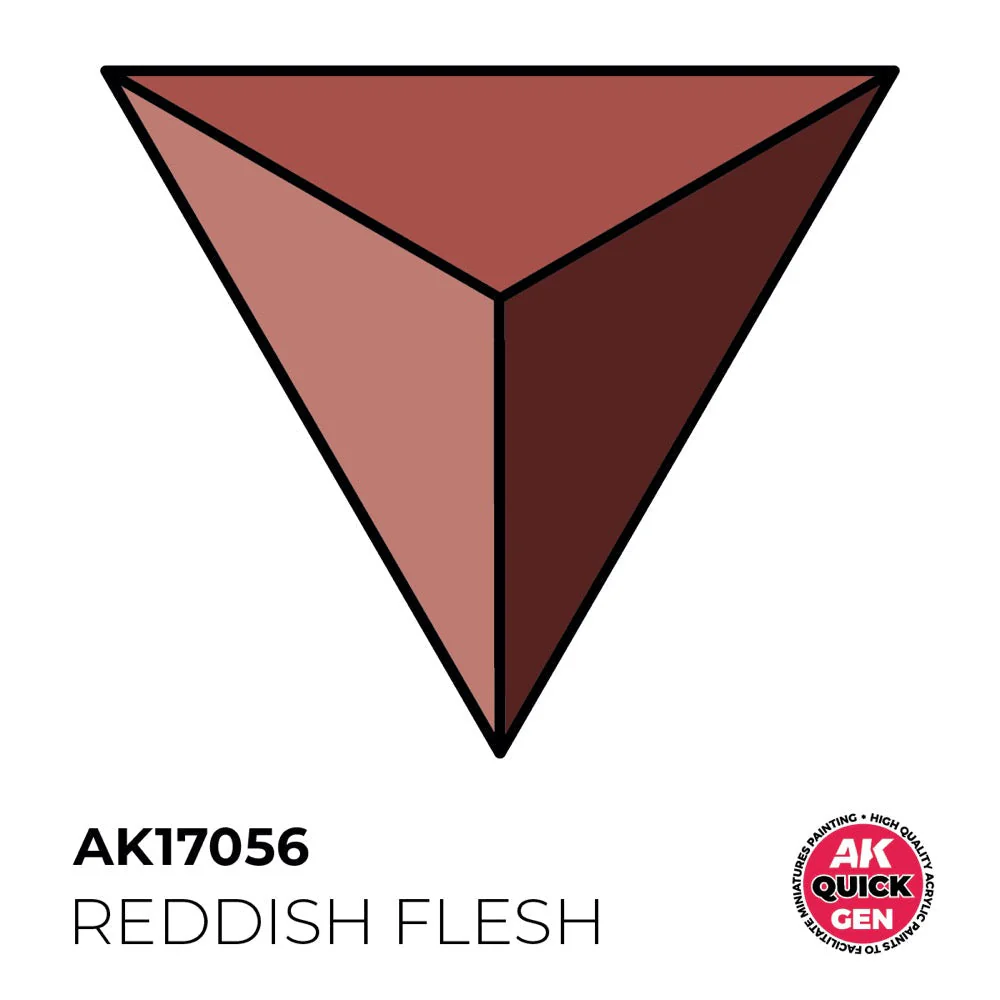 AK Interactive 17056 Quick Gen Reddish Flesh 18ml Acrylic Paint - Image 2