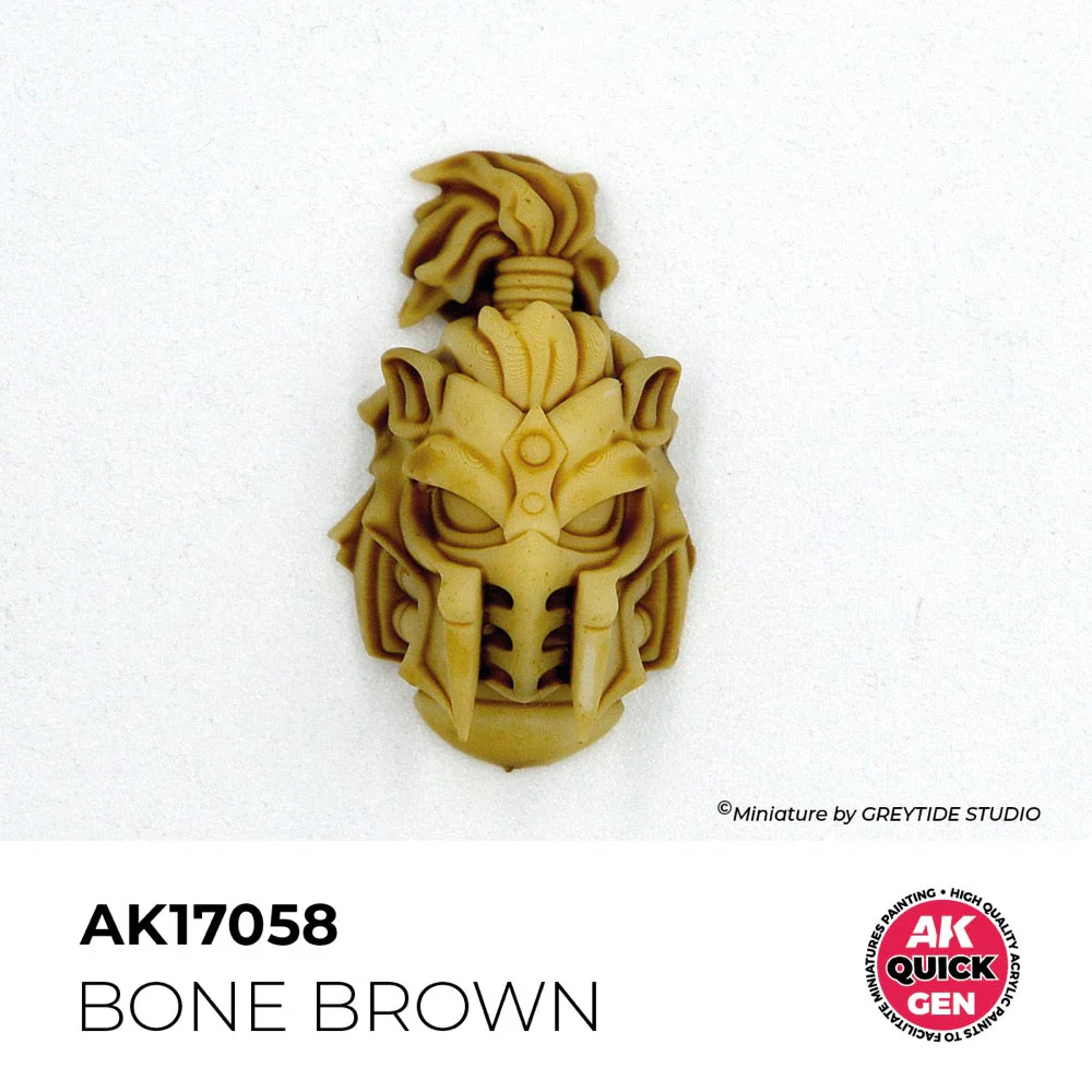 AK Interactive 17058 Quick Gen Bone Brown 18ml Acrylic Paint - Image 3
