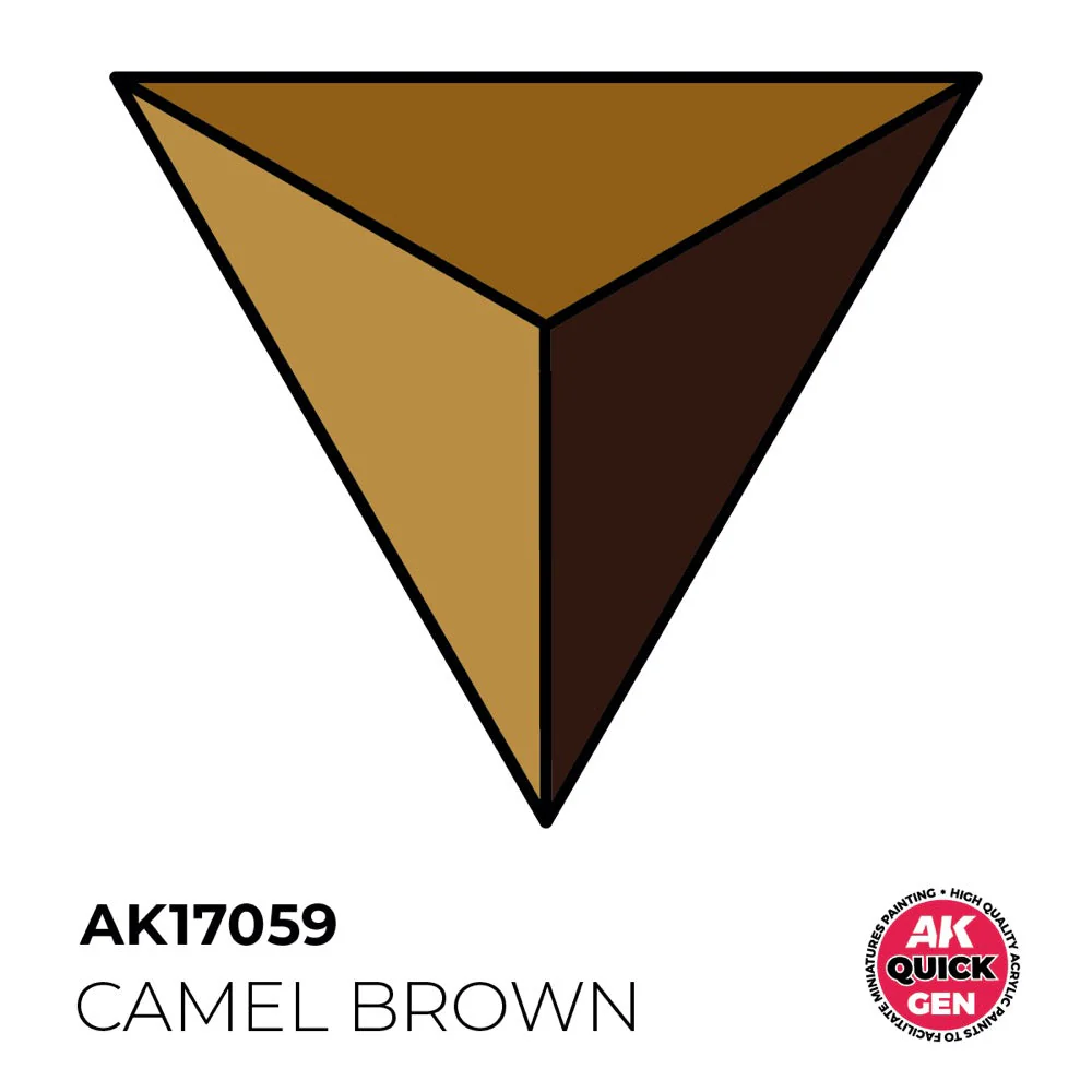 AK Interactive 17059 Quick Gen Camel Brown 18ml Acrylic Paint - Image 2