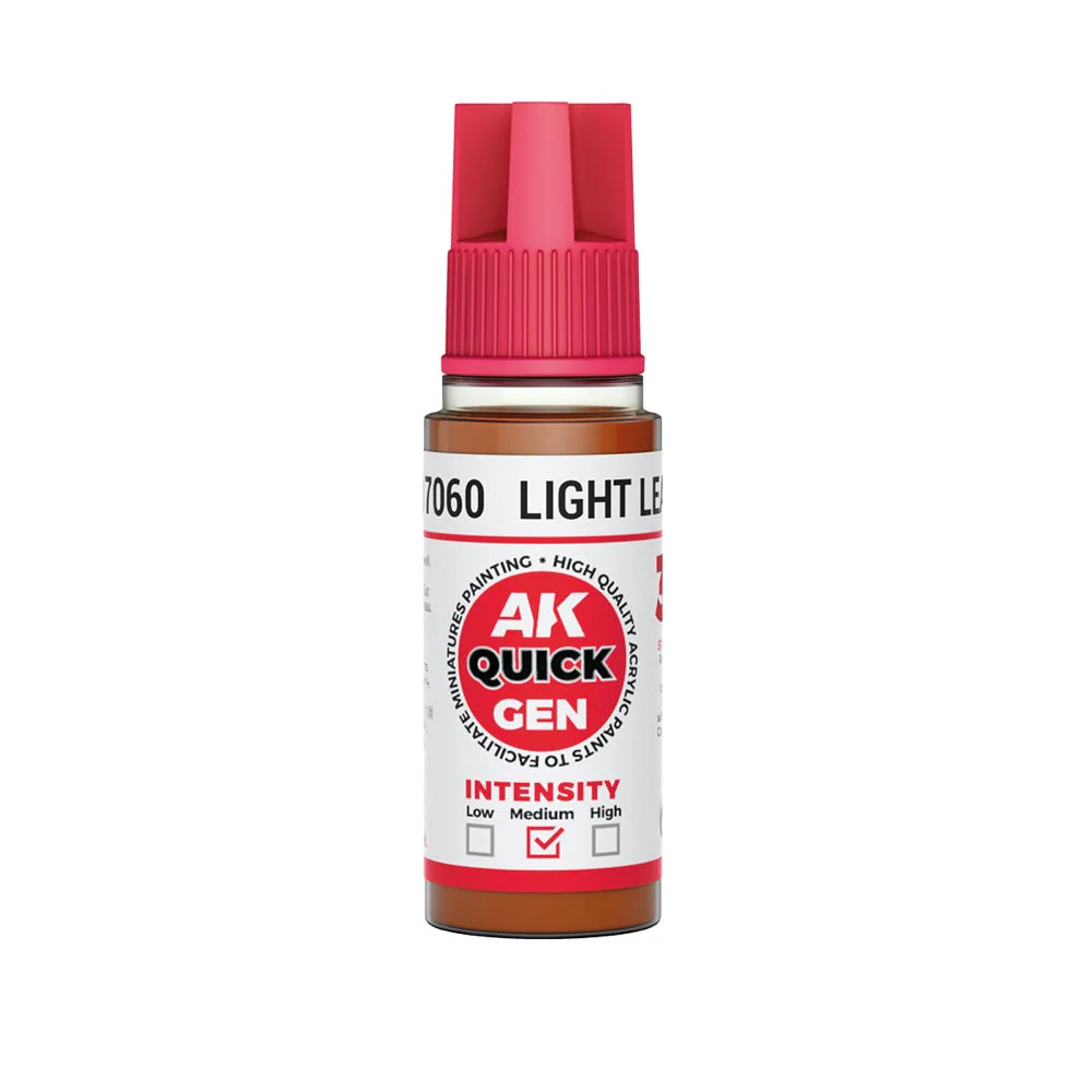 AK Interactive 17060 Quick Gen Light Leather 18ml Acrylic Paint