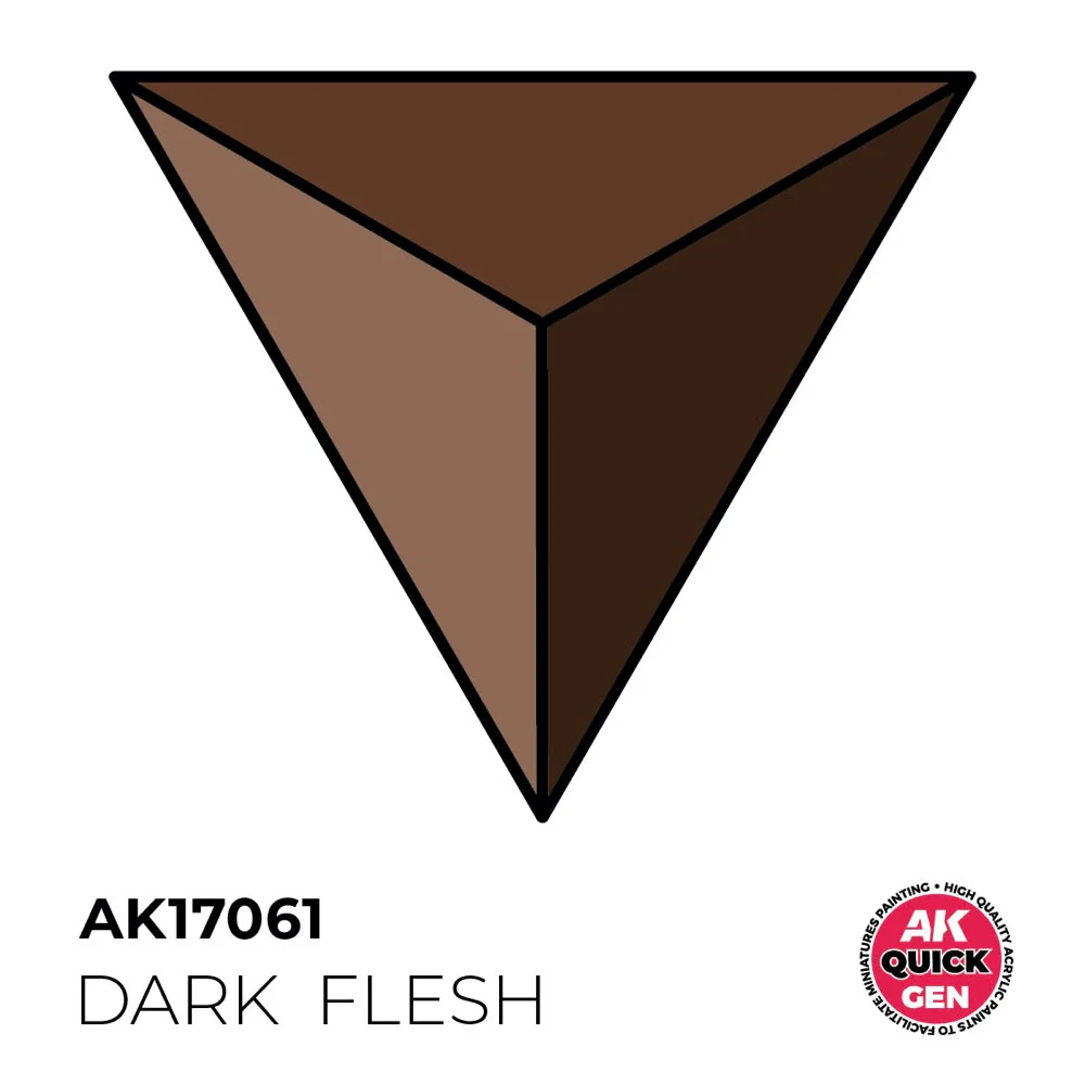 AK Interactive 17061 Quick Gen Dark Flesh 18ml Acrylic Paint - Image 2