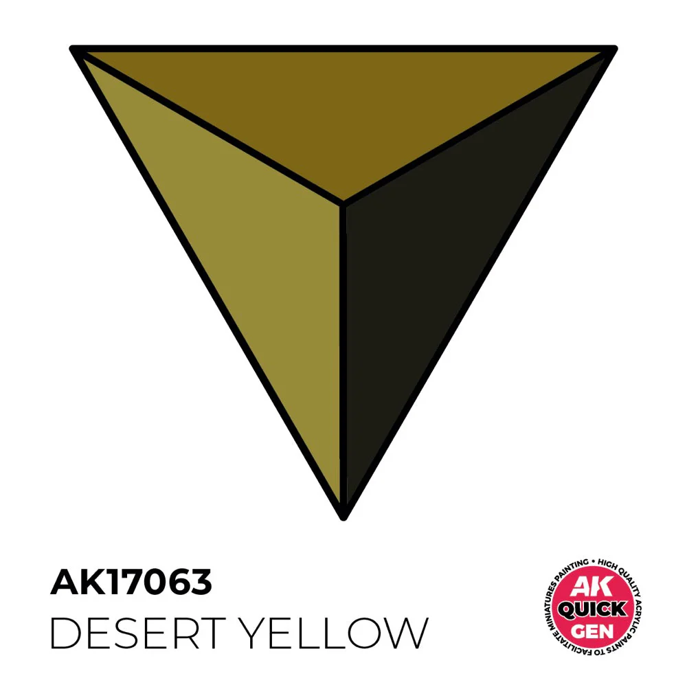 AK Interactive 17063 Quick Gen Desert Yellow 18ml Acrylic Paint - Image 2