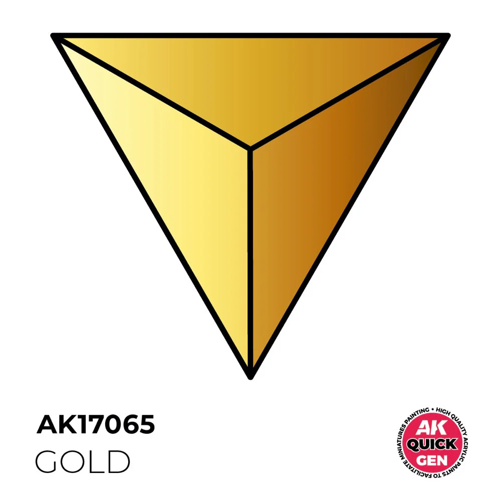 AK Interactive 17065 Quick Gen Gold 18ml Acrylic Paint - Image 2