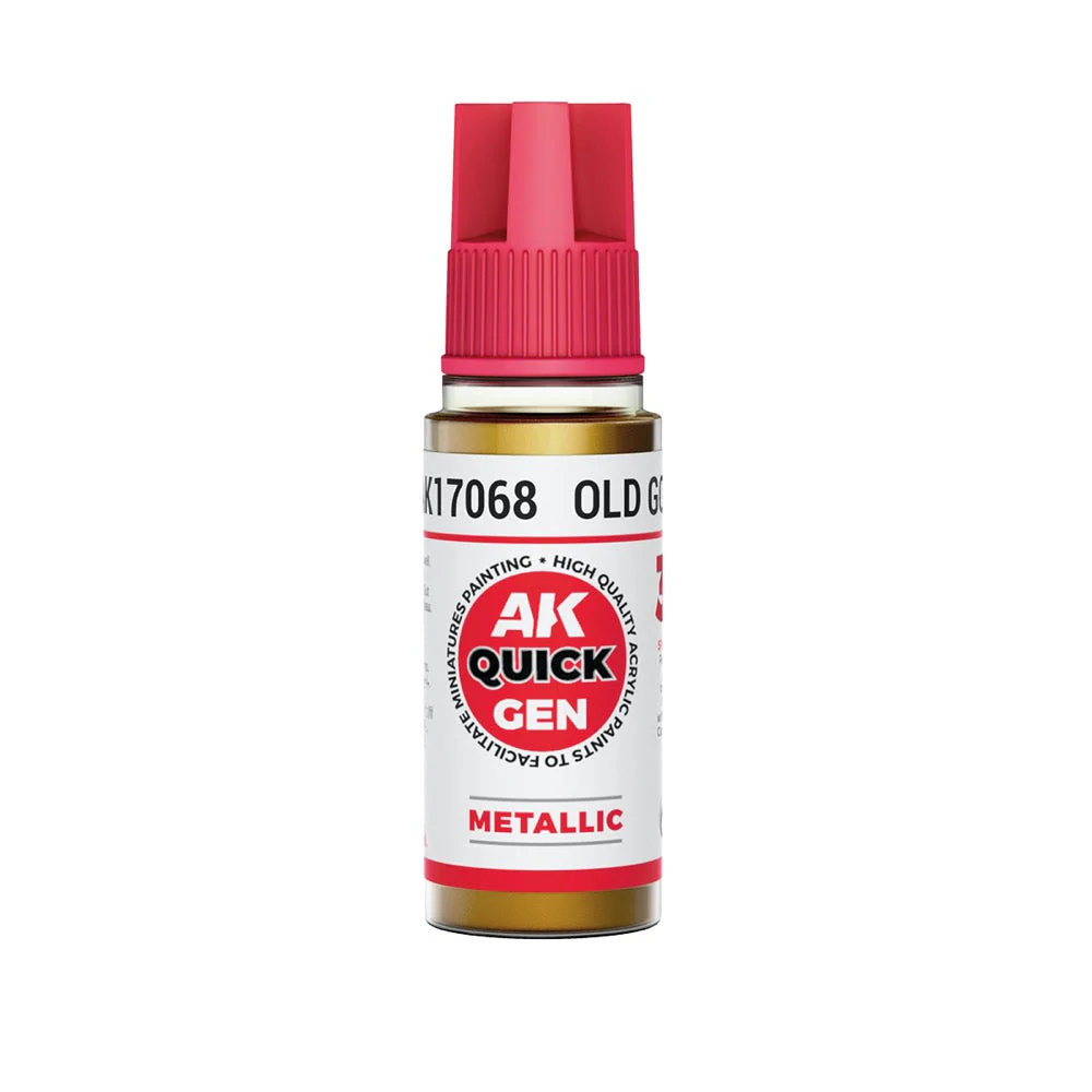 AK Interactive 17068 Quick Gen Old Gold 18ml Acrylic Paint