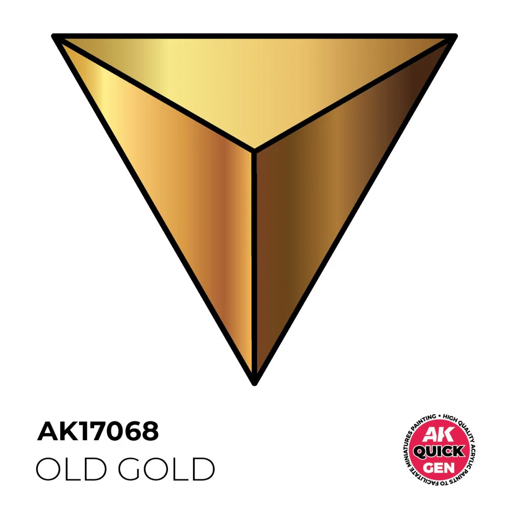 AK Interactive 17068 Quick Gen Old Gold 18ml Acrylic Paint - Image 2