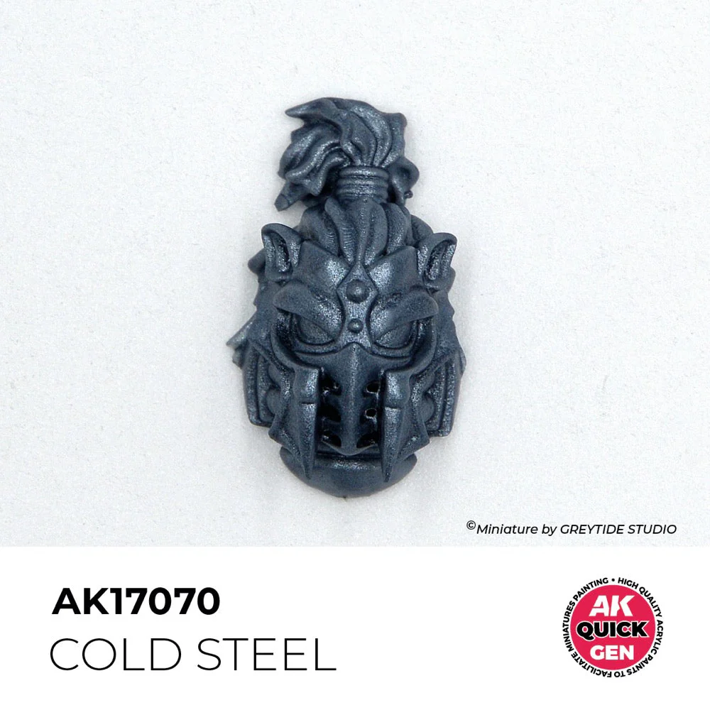 AK Interactive 17070 Quick Gen Cold Steel 18ml Acrylic Paint - Image 3