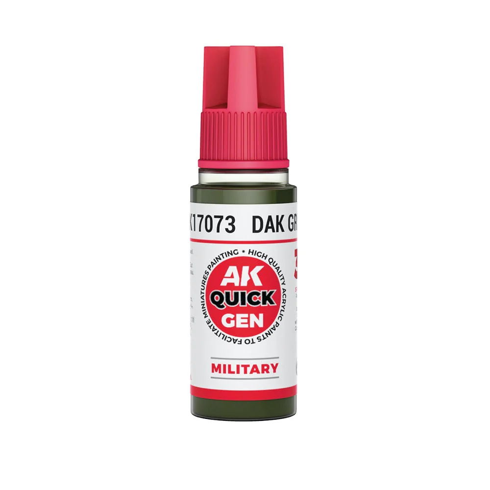 AK Interactive 17073 Quick Gen DAK Green 18ml Acrylic Paint