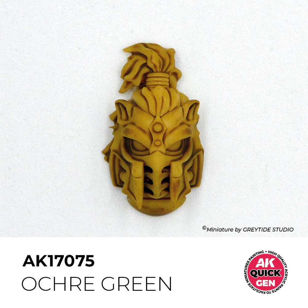 AK Interactive 17075 Quick Gen Ochre Green 18ml Acrylic Paint - Image 3