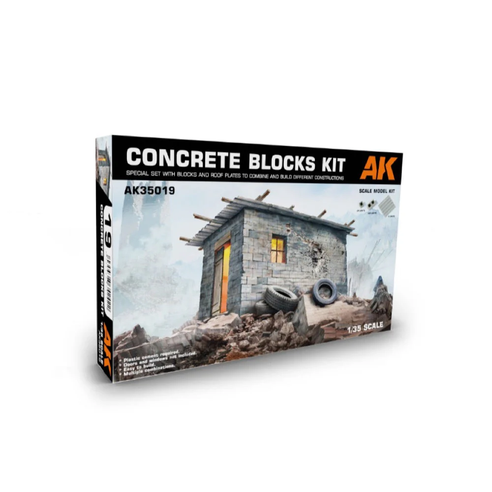 AK Interactive 35019 1/35 Concrete Blocks Kit