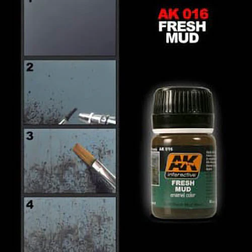 AK Interactive AK016 Weathering Fresh Mud Effects Enamel 35mL - Image 2