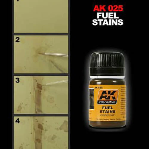 AK Interactive AK025 Weathering Fuel Stains Enamel 35mL - Image 2