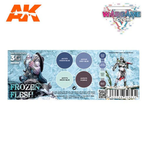 AK Interactive AK1066 Wargame Color Frozen Flesh Acrylic Paint Set (3rd Generation) - Image 2