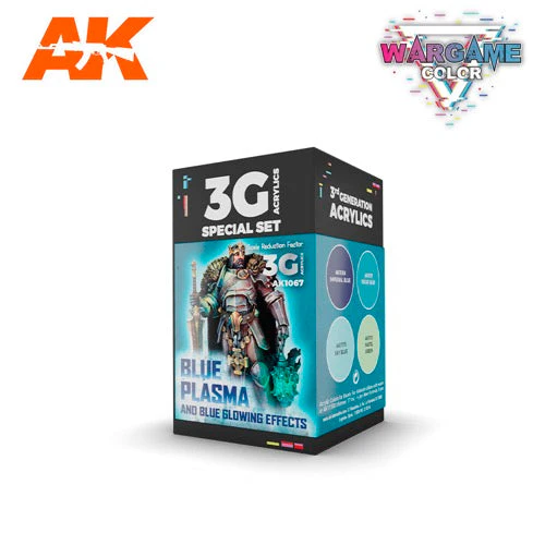 AK Interactive AK1067 Wargame Color Blue Plasma and Glowing Effects Acrylic Paint Set (3rd Generation)