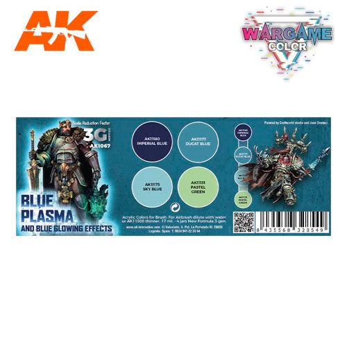 AK Interactive AK1067 Wargame Color Blue Plasma and Glowing Effects Acrylic Paint Set (3rd Generation) - Image 2
