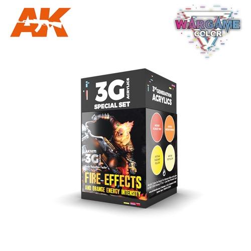 AK Interactive AK1071 Wargame Color Fire Effects Acrylic Paint Set (3rd Generation)