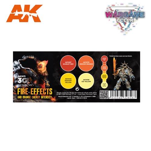 AK Interactive AK1071 Wargame Color Fire Effects Acrylic Paint Set (3rd Generation) - Image 2