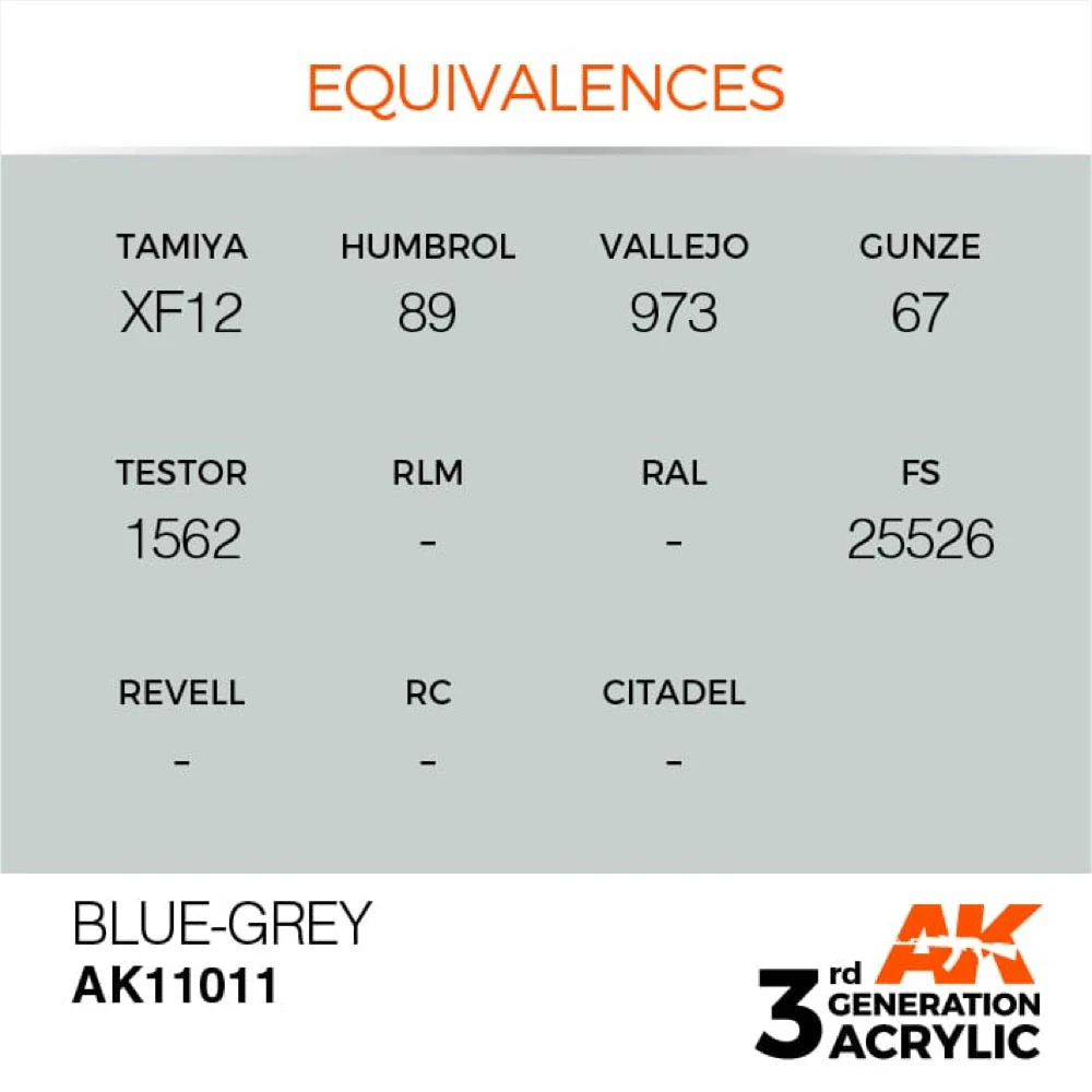AK Interactive AK11011 Blue-Grey Acrylic Paint 17ml (3rd Generation) - Image 3