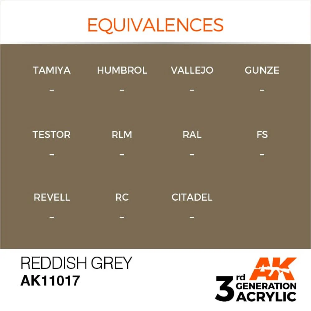 AK Interactive AK11017 Reddish Grey Acrylic Paint 17ml (3rd Generation) - Image 3