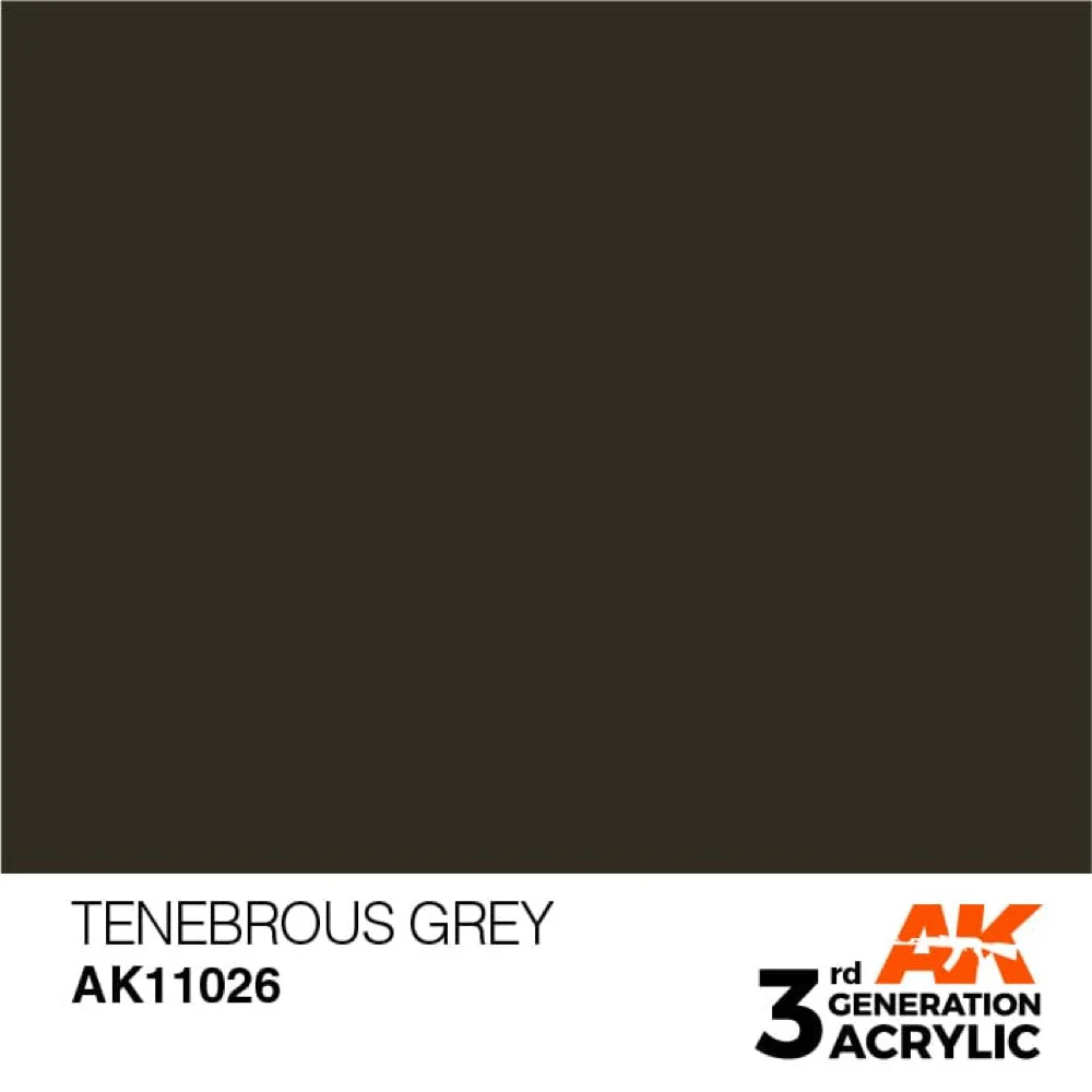 AK Interactive AK11026 Tenebrous Grey Acrylic Paint 17ml (3rd Generation) - Image 2