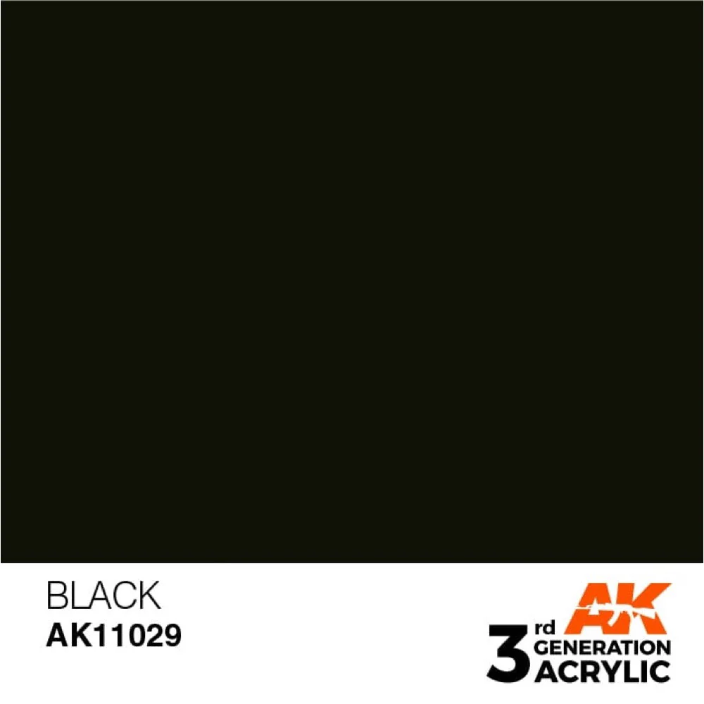 AK Interactive AK11029 Black Intense Acrylic Paint 17ml (3rd Generation) - Image 2