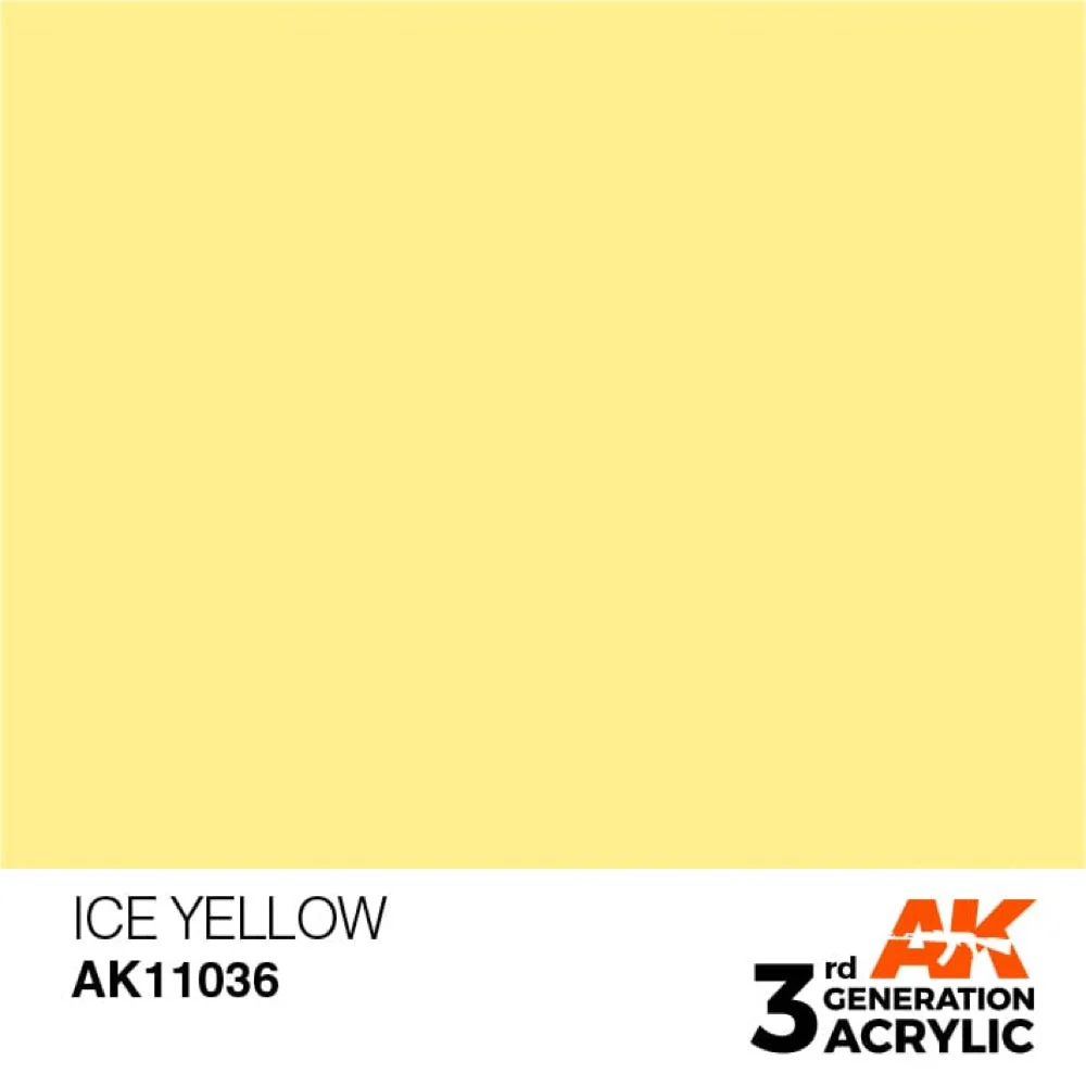 AK Interactive AK11036 Ice Yellow Acrylic Paint 17ml (3rd Generation) - Image 2