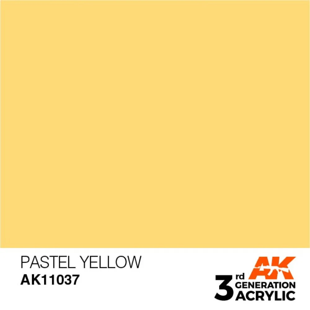 AK Interactive AK11037 Pastel Yellow Acrylic Paint 17ml (3rd Generation) - Image 2