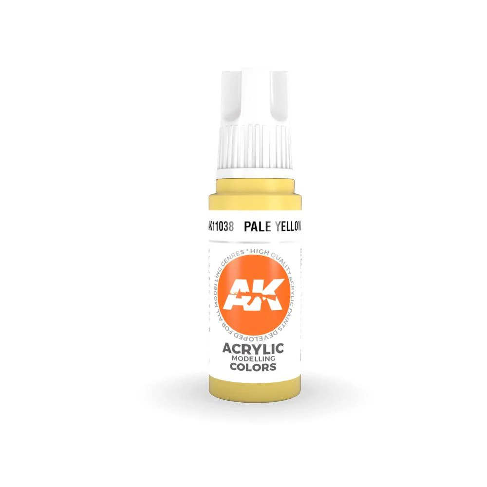 AK Interactive AK11038 Pale Yellow Acrylic Paint 17ml (3rd Generation)