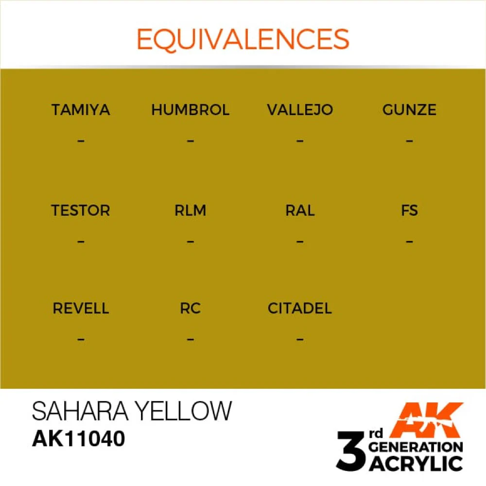 AK Interactive AK11040 Sahara Yellow Acrylic Paint 17ml (3rd Generation) - Image 3