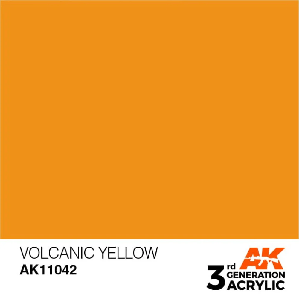 AK Interactive AK11042 Volcanic Yellow Acrylic Paint 17ml (3rd Generation) - Image 2
