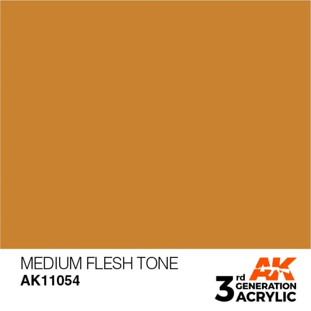 AK Interactive AK11054 Medium Flesh Tone Acrylic Paint 17ml (3rd Generation) - Image 2