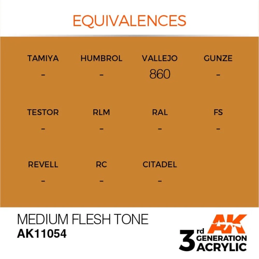 AK Interactive AK11054 Medium Flesh Tone Acrylic Paint 17ml (3rd Generation) - Image 3
