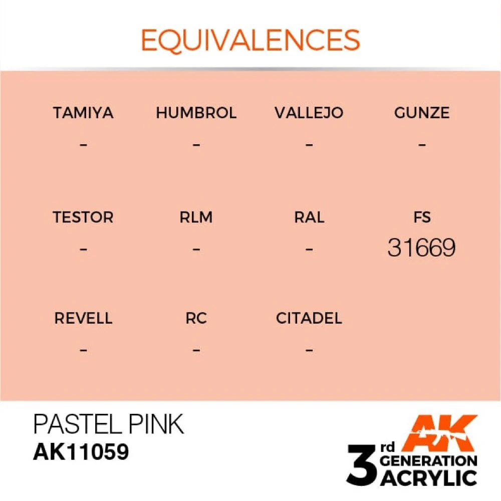 AK Interactive AK11059 Pastel Pink Acrylic Paint 17ml (3rd Generation) - Image 3