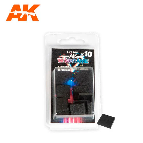 AK Interactive AK1106 Wargame Square Base 20x20mm 10pc