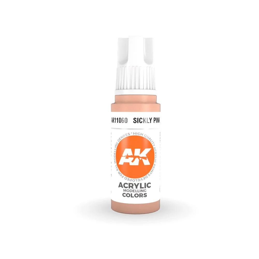 AK Interactive AK11060 Sickly PInk Acrylic Paint 17ml (3rd Generation)