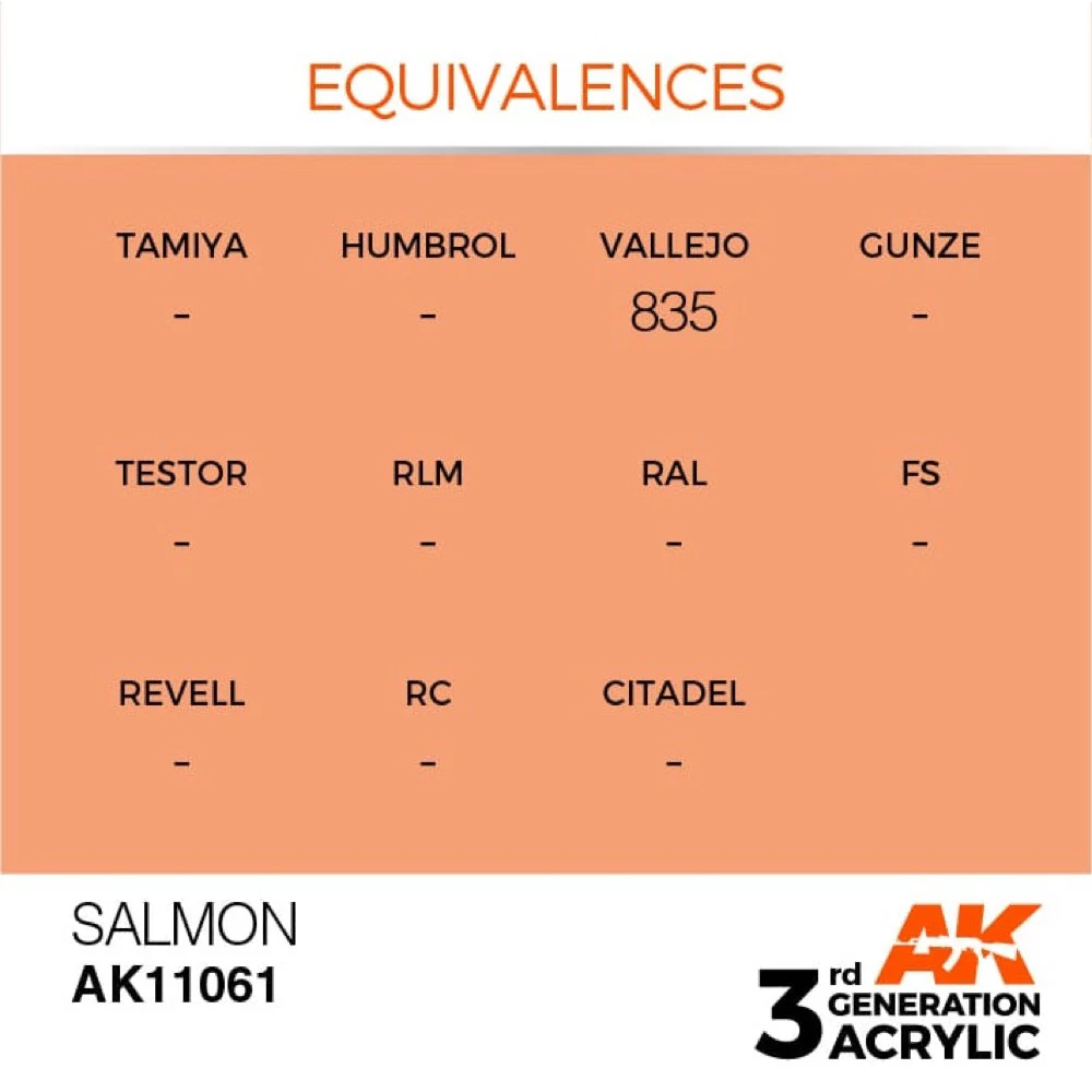 AK Interactive AK11061 Salmon Acrylic Paint 17ml (3rd Generation) - Image 3