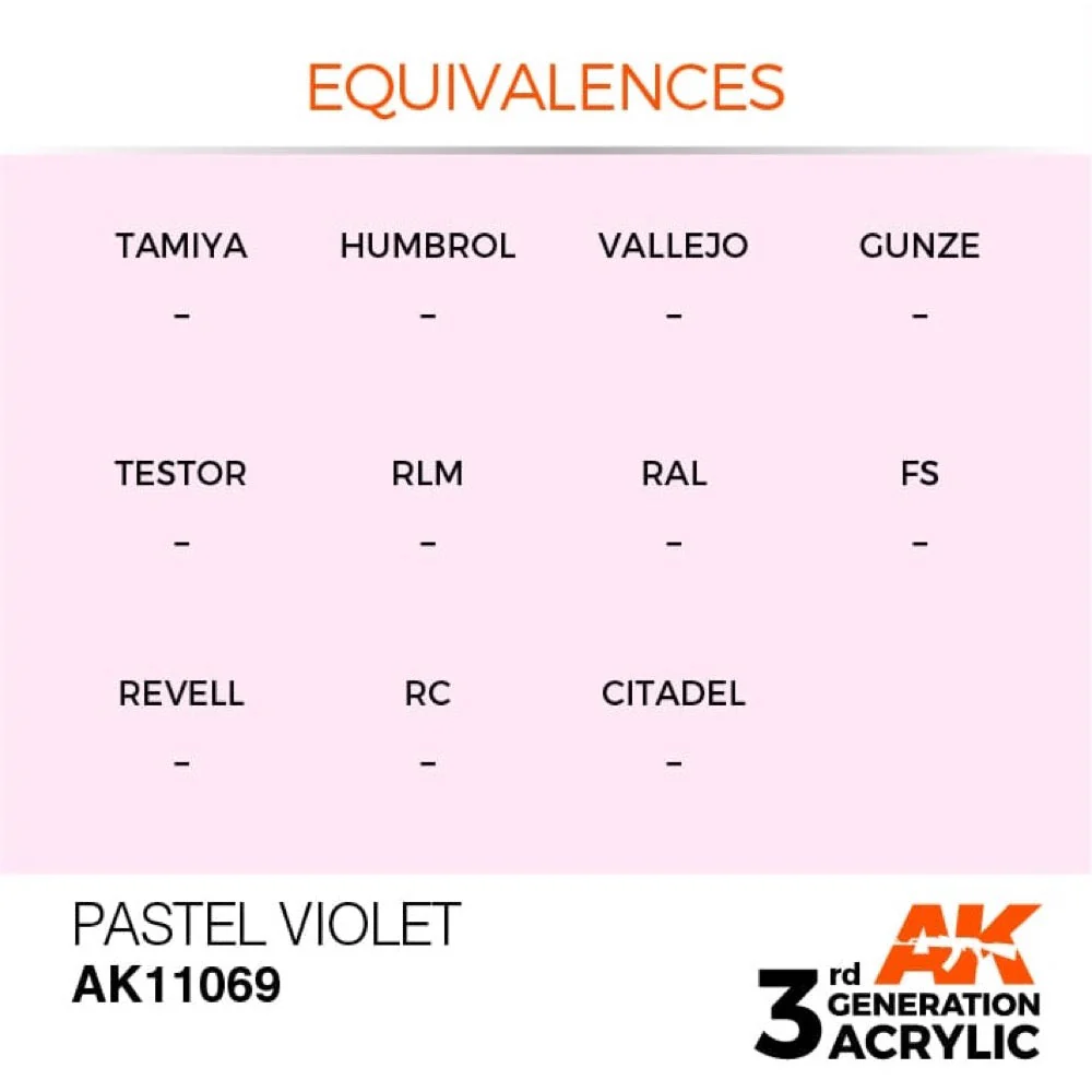 AK Interactive AK11069 Pastel Violet Acrylic Paint 17ml (3rd Generation) - Image 3