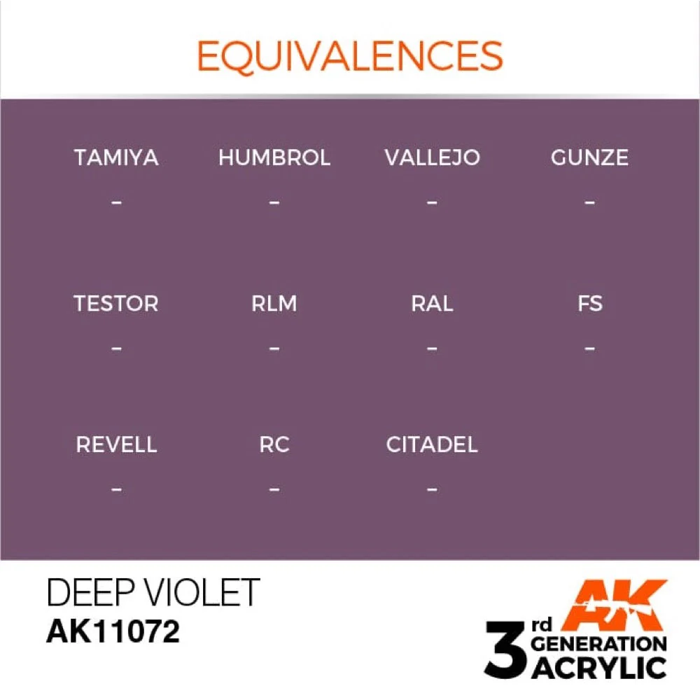 AK Interactive AK11072 Deep Violet Intense Acrylic Paint 17ml (3rd Generation) - Image 3
