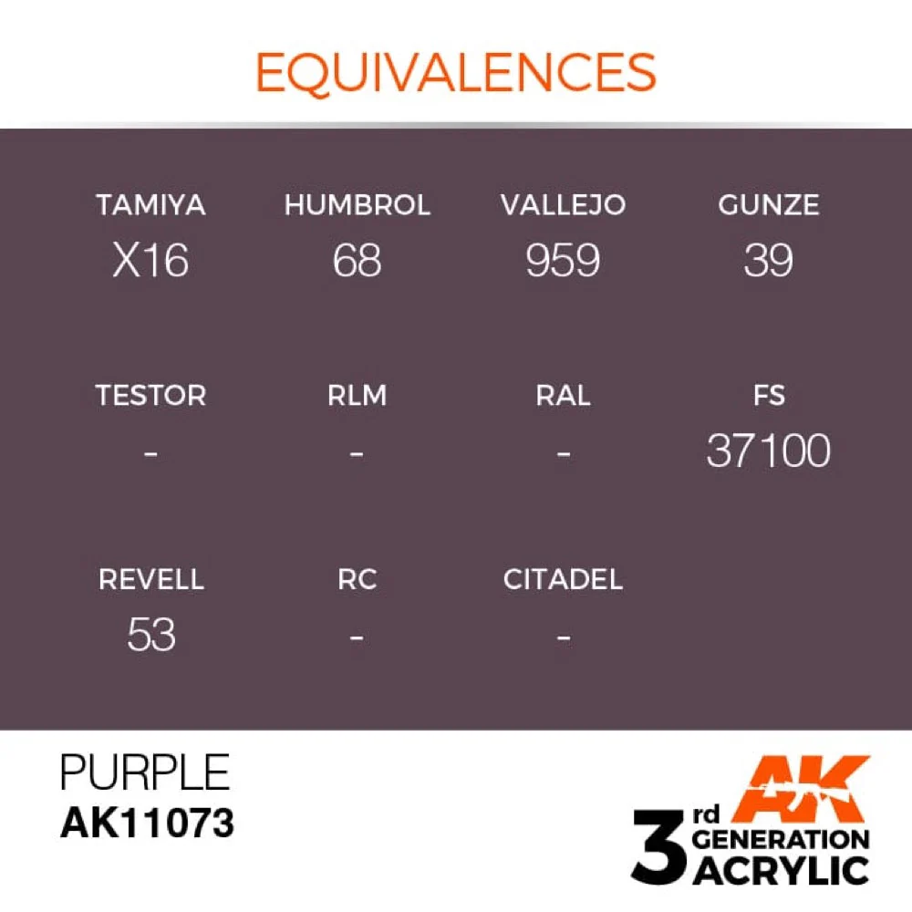 AK Interactive AK11073 Purple Acrylic Paint 17ml (3rd Generation) - Image 3