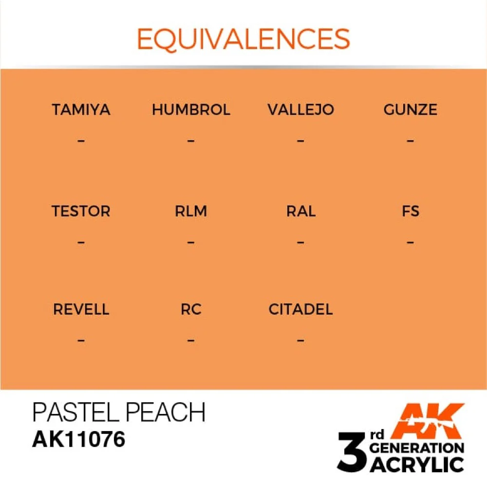 AK Interactive AK11076 Pastel Peach Acrylic Paint 17ml (3rd Generation) - Image 3