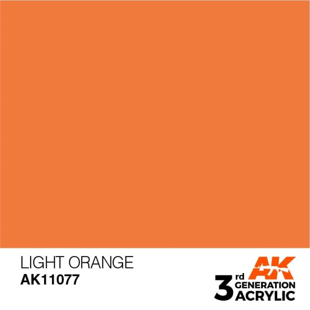 AK Interactive AK11077 Light Orange Acrylic Paint 17ml (3rd Generation) - Image 2