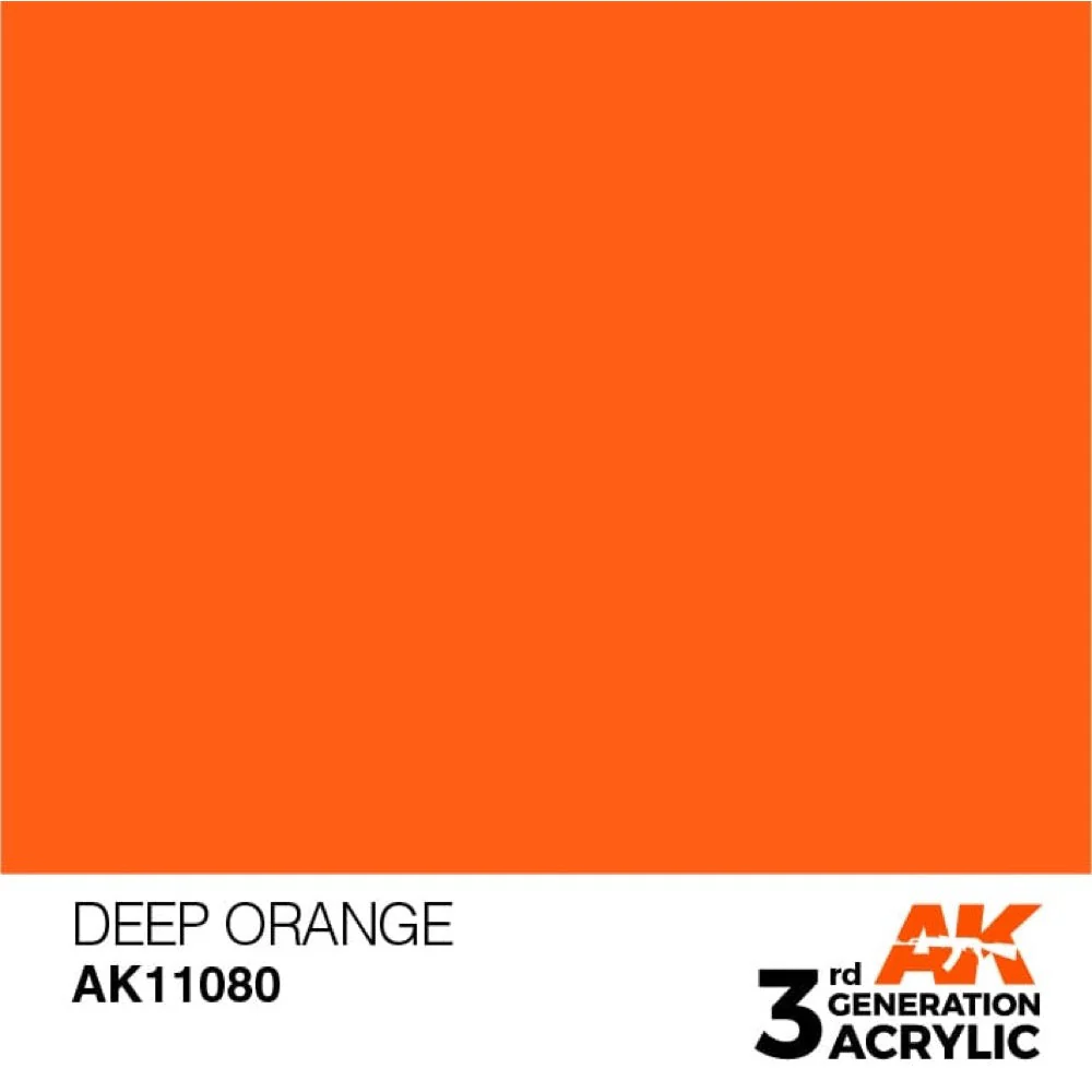 AK Interactive AK11080 Deep Orange Intense Acrylic Paint 17ml (3rd Generation) - Image 2