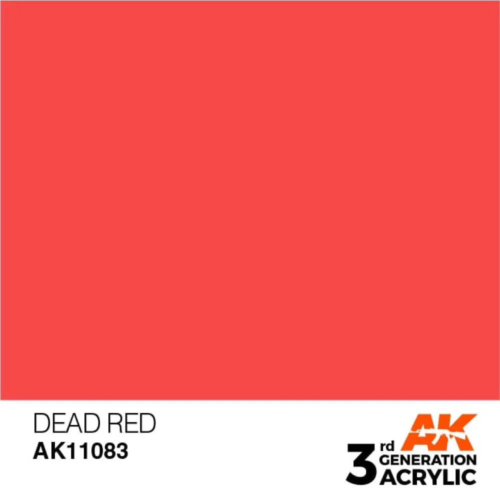 AK Interactive AK11083 Dead Orange Red Paint 17ml (3rd Generation) - Image 2