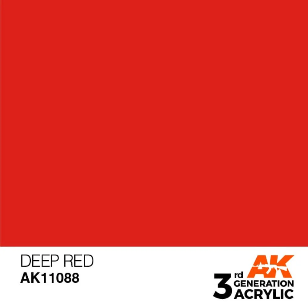AK Interactive AK11088 Deep Red Intense Acrylic Paint 17ml (3rd Generation) - Image 2