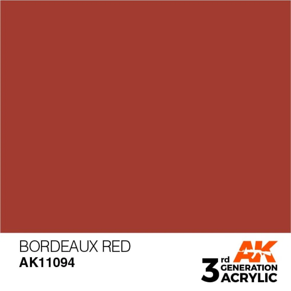 AK Interactive AK11094 Bordeaux Red Acrylic Paint 17ml (3rd Generation) - Image 2