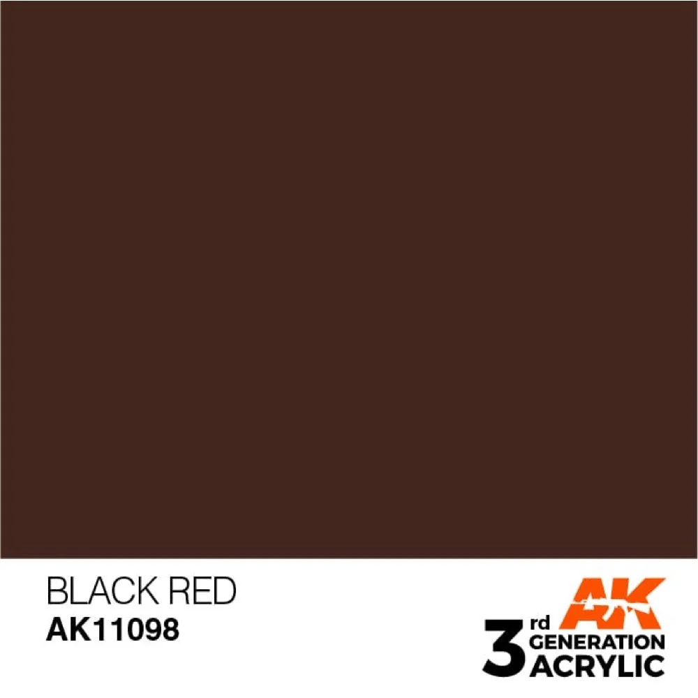 AK Interactive AK11098 Black Red Acrylic Paint 17ml (3rd Generation) - Image 2