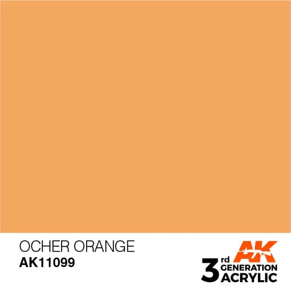 AK Interactive AK11099 Ocher Orange Acrylic Paint 17ml (3rd Generation) - Image 2