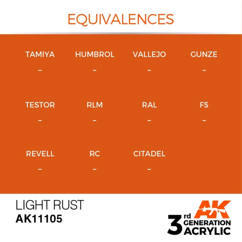 AK Interactive AK11105 Light Rust Acrylic Paint 17ml (3rd Generation) - Image 2
