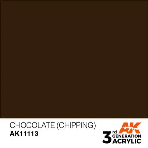 AK Interactive AK11113 Chocolate (Chipping) Acrylic Paint 17ml (3rd Generation) - Image 2
