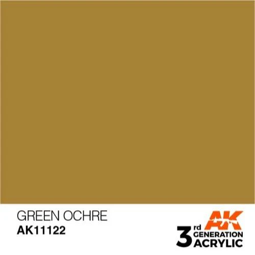 AK Interactive AK11122 Green Ocher Acrylic Paint 17ml (3rd Generation) - Image 2